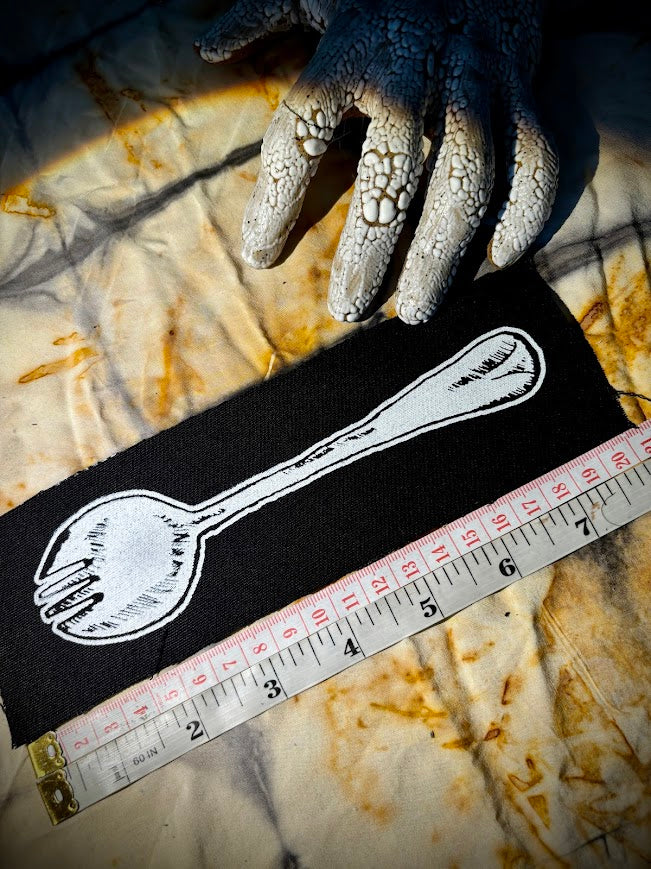spork sew on patch or pocket