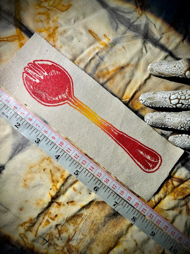 spork sew on patch or pocket