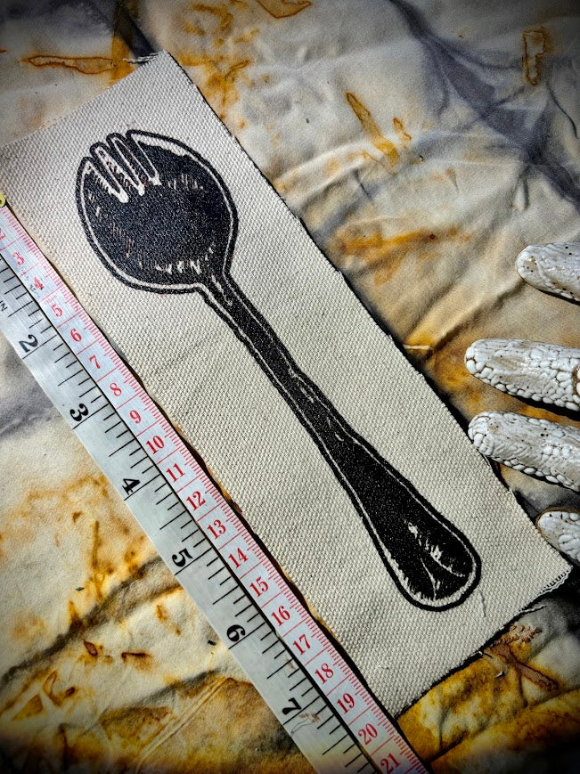 spork sew on patch or pocket