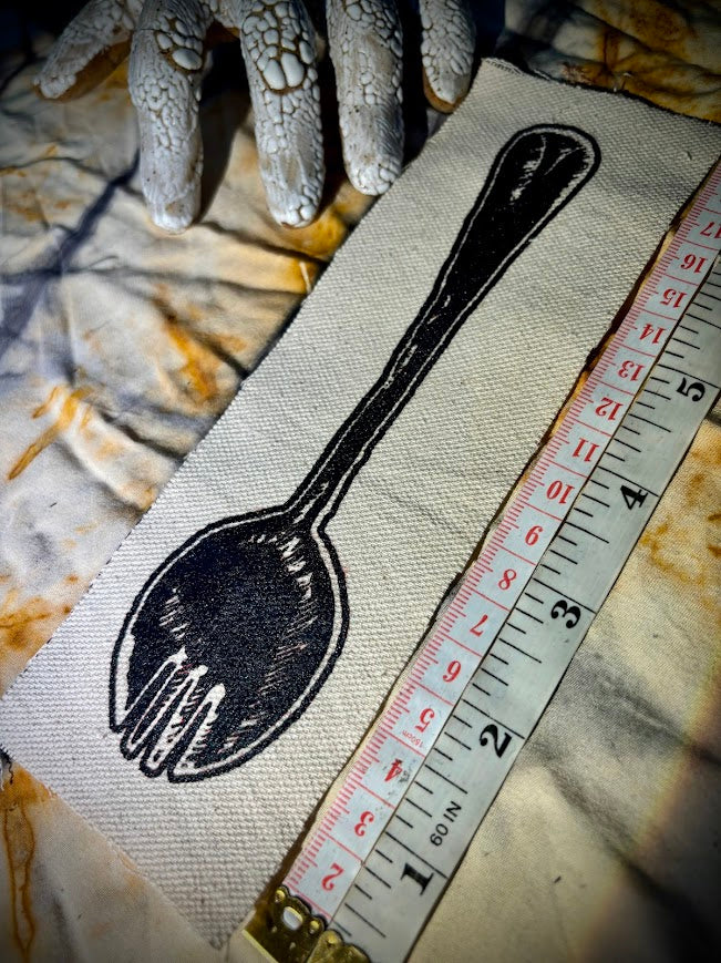spork sew on patch or pocket