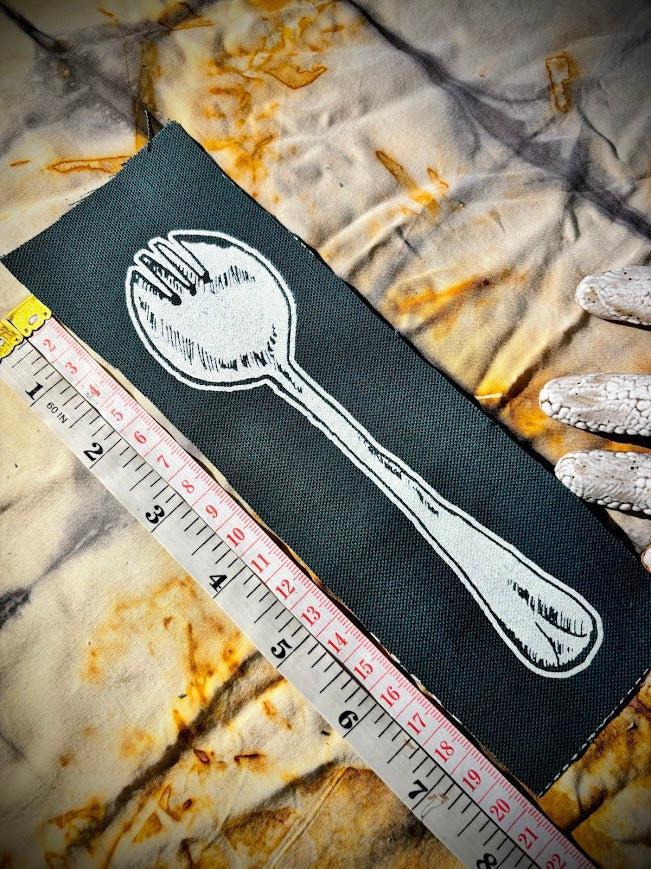 spork sew on patch or pocket
