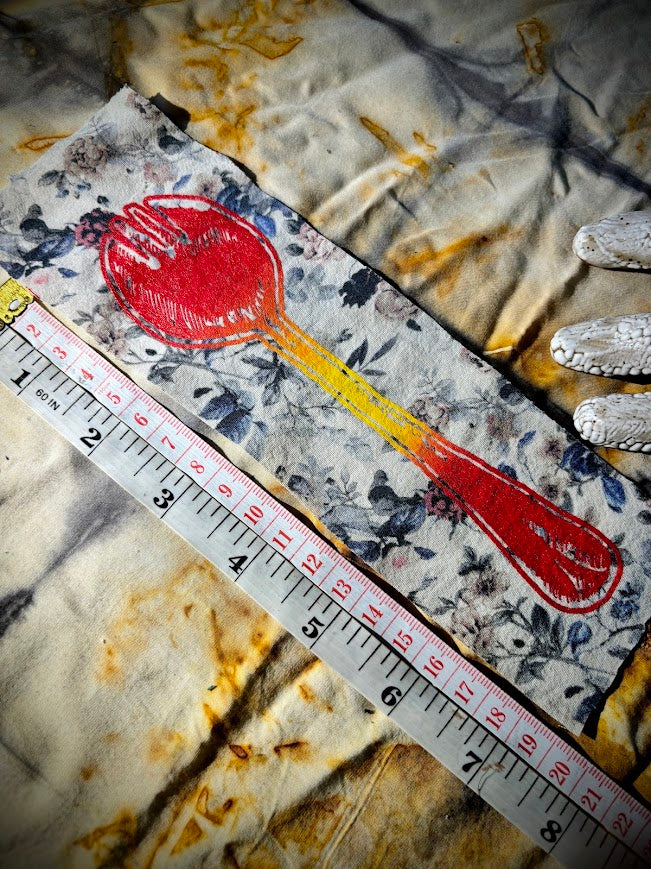 spork sew on patch or pocket