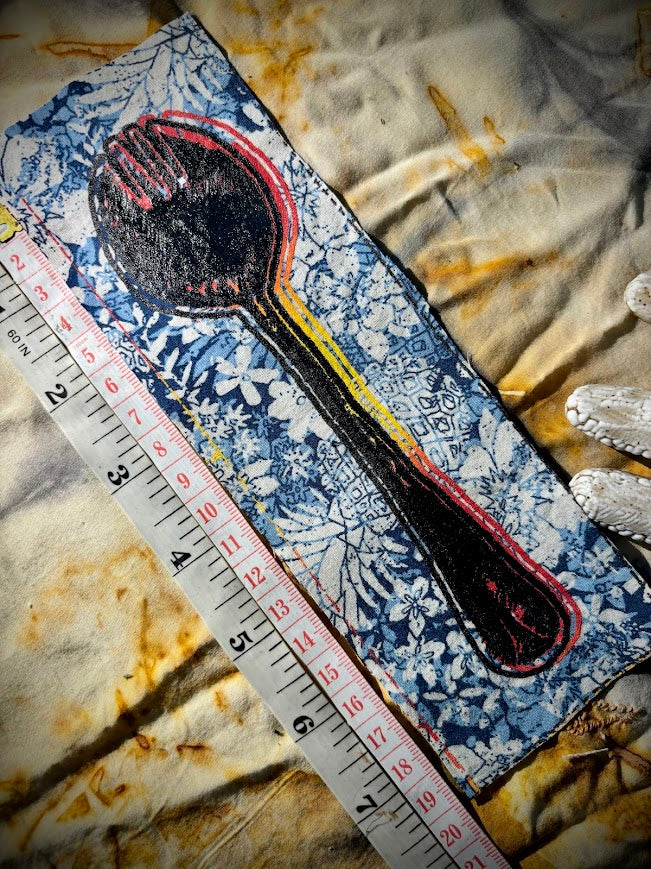 spork sew on patch or pocket