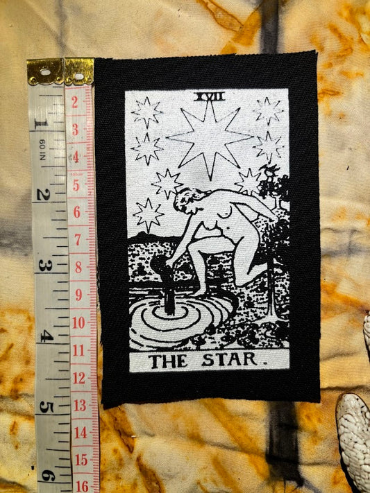 The Star tarot card sew on patch