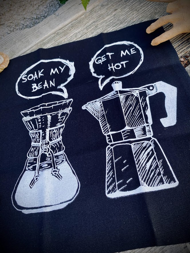 Coffee Back patch. Get Me Hot, Soak my bean!