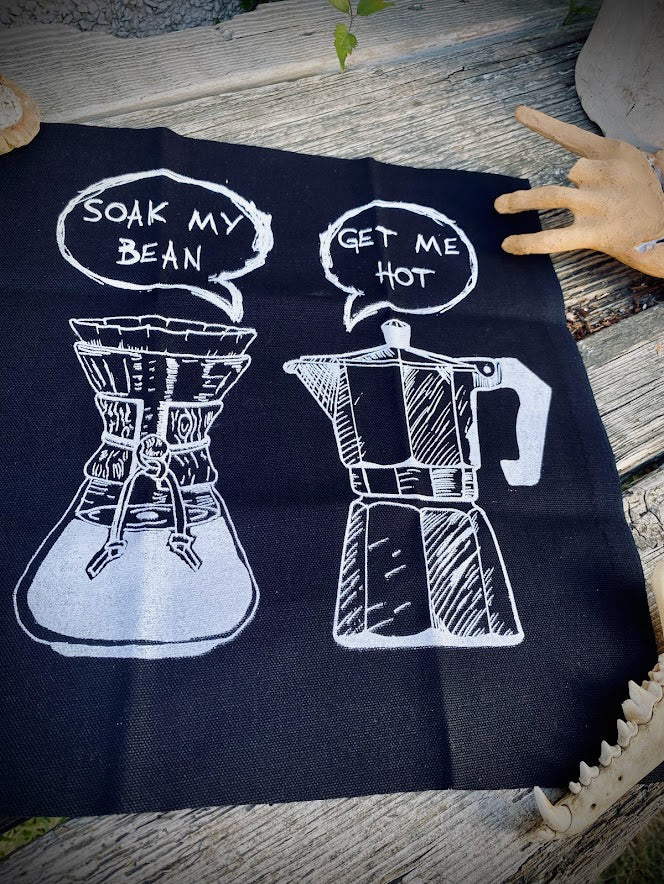 Coffee Back patch. Get Me Hot, Soak my bean!