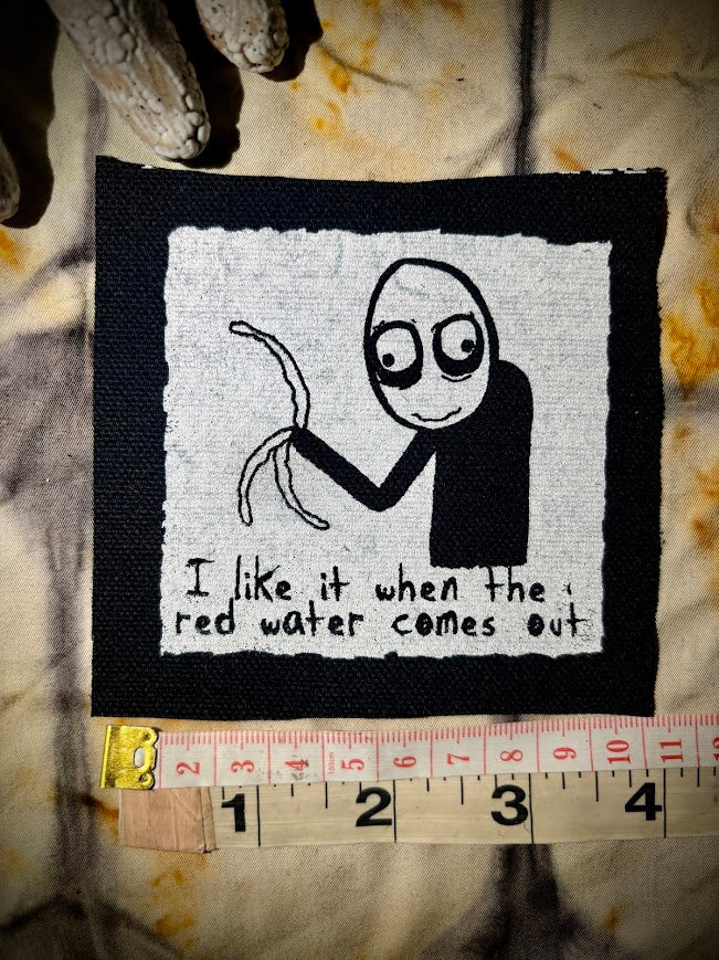 Salad Fingers sew on patch. I like it when the red water comes out.