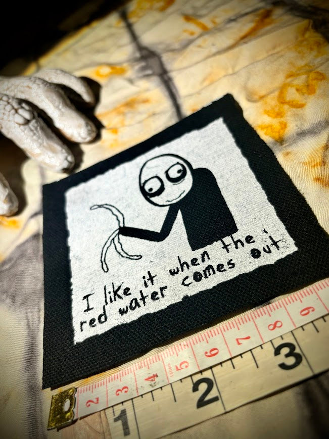 Salad Fingers sew on patch. I like it when the red water comes out.