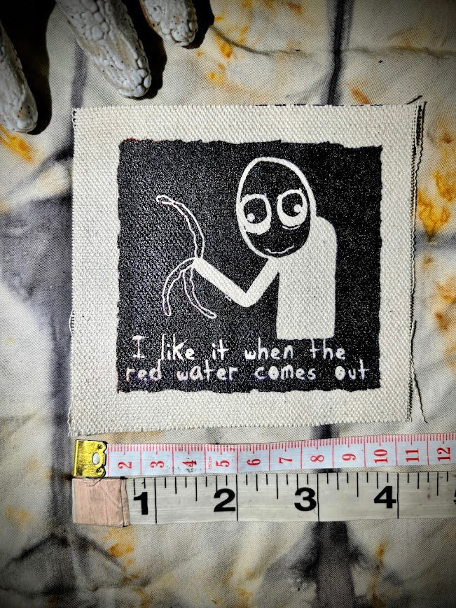 Salad Fingers sew on patch. I like it when the red water comes out.
