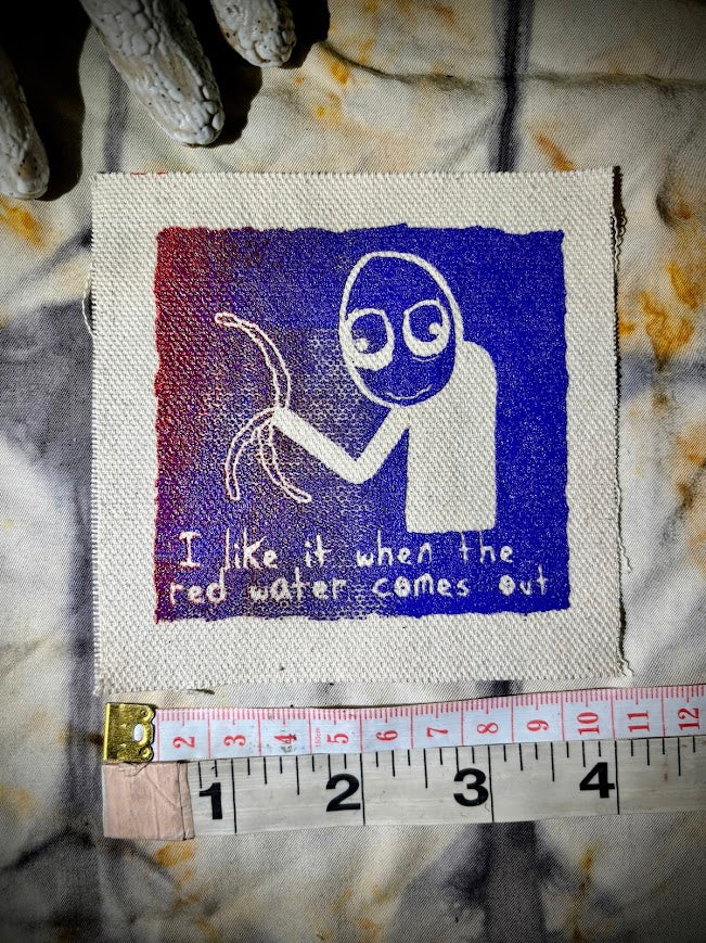 Salad Fingers sew on patch. I like it when the red water comes out.