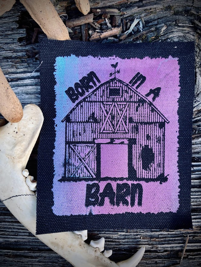 born in a barn sew on patch.