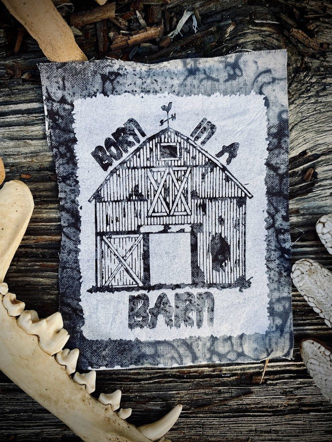 born in a barn sew on patch.