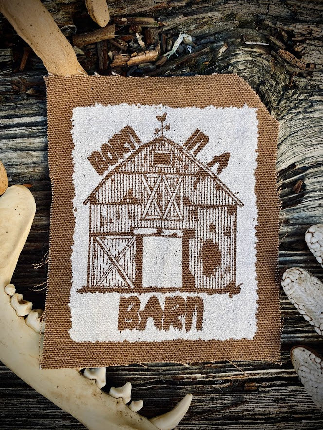 born in a barn sew on patch.