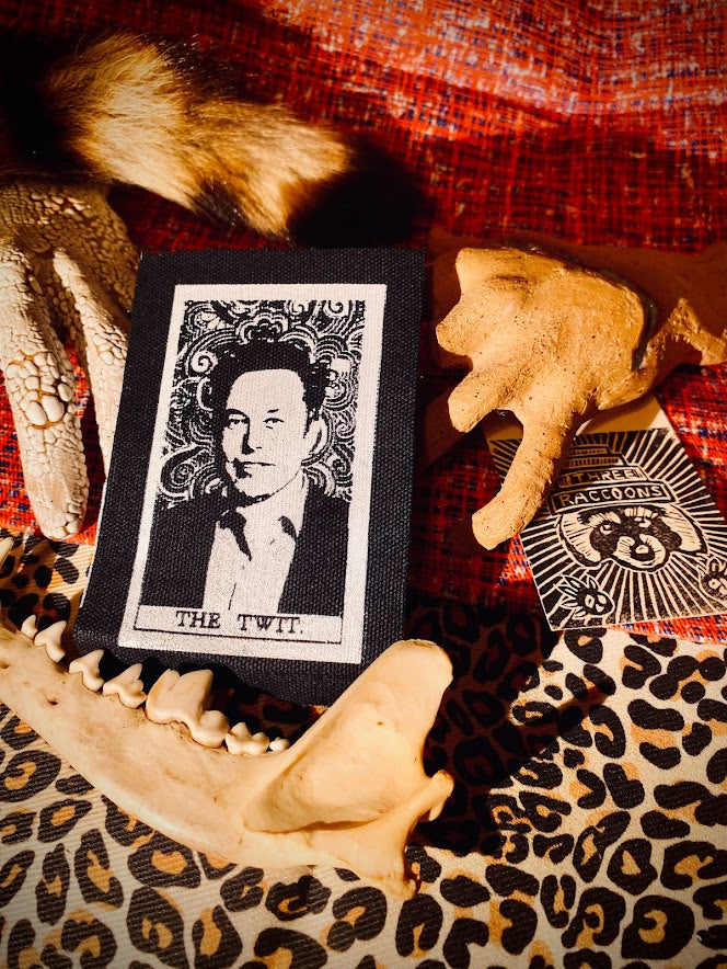 Elon Musk, The Twit tarot card sew on patch