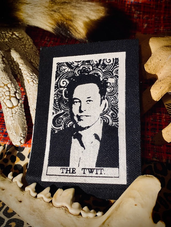 Elon Musk, The Twit tarot card sew on patch