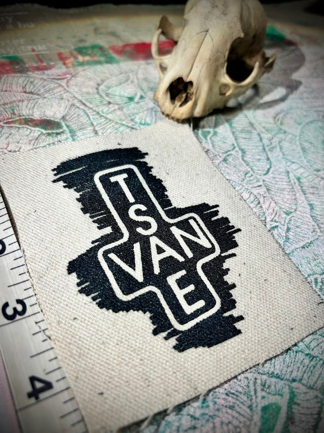 Inverted East Van Cross patch.
