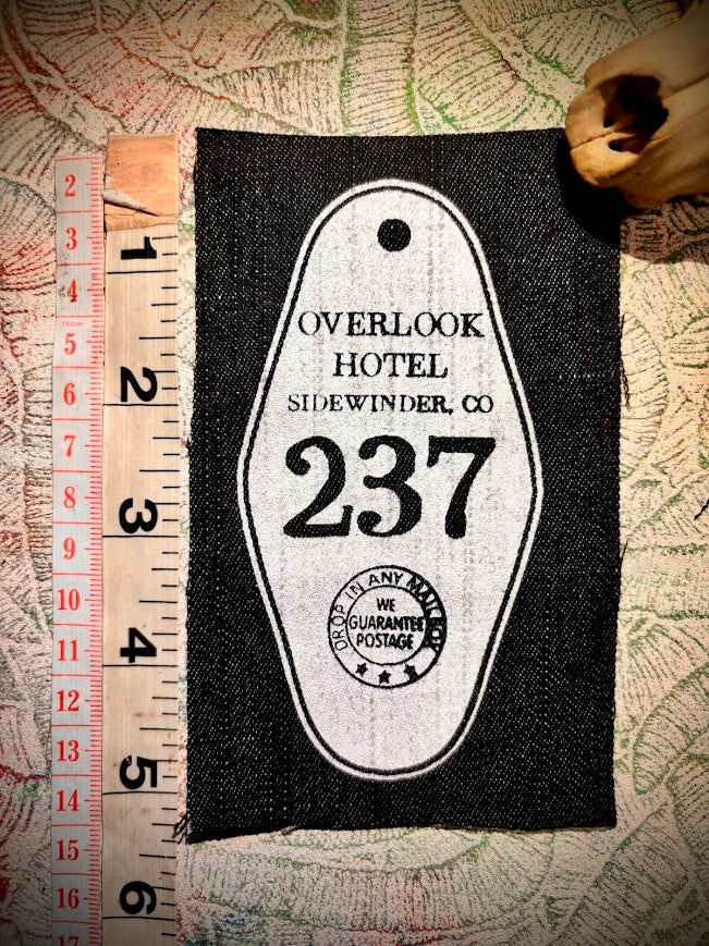 Room 237, overlook Hotel sew, The Shining, sew on patch