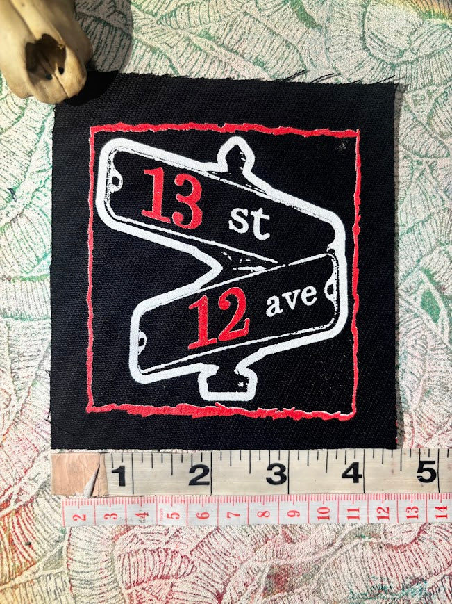 Corner of 13th and 12th, 1312 ACAB street corner sew on patch