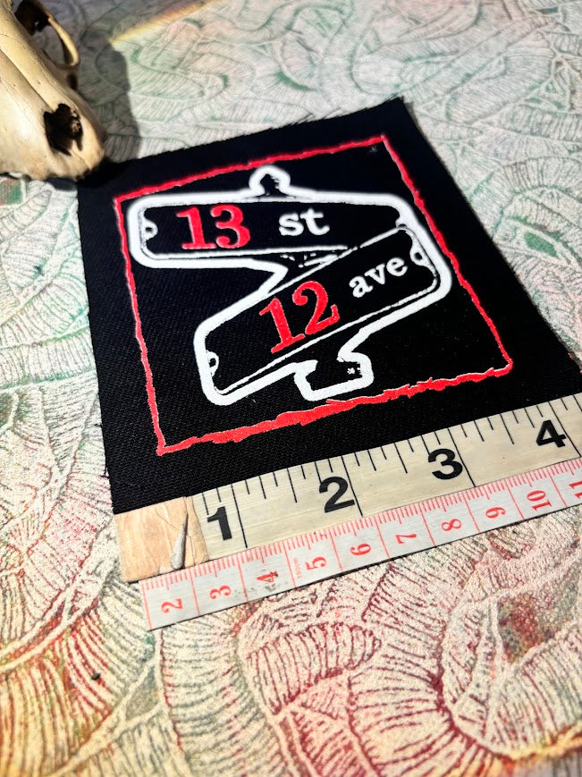 Corner of 13th and 12th, 1312 ACAB street corner sew on patch