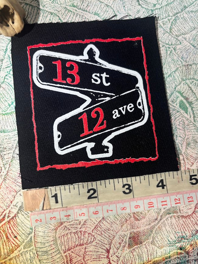 Corner of 13th and 12th, 1312 ACAB street corner sew on patch