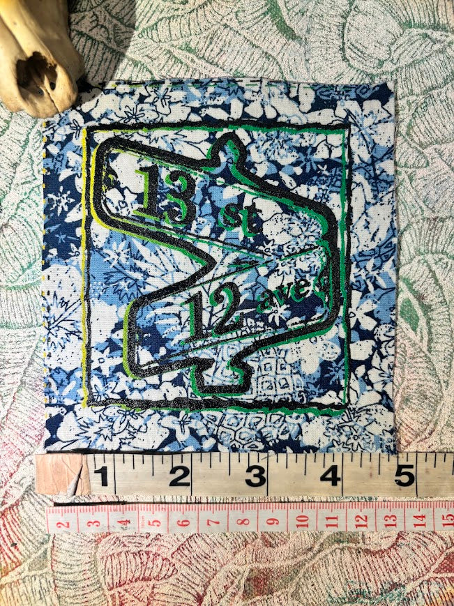 Corner of 13th and 12th, 1312 ACAB street corner sew on patch