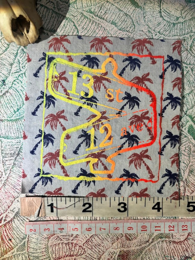 Corner of 13th and 12th, 1312 ACAB street corner sew on patch