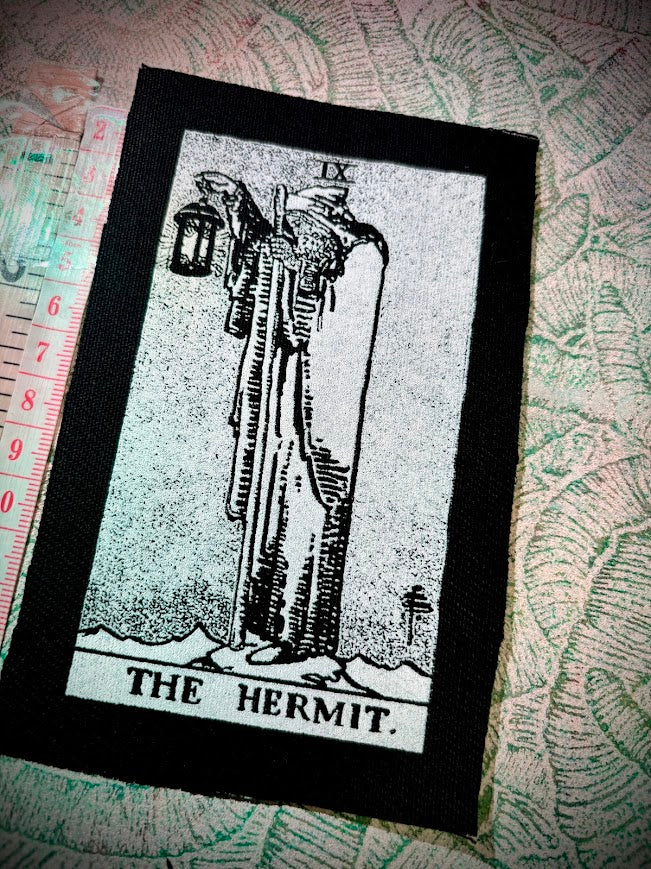 The Hermit tarot card sew on patch