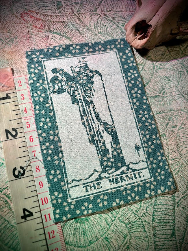 The Hermit tarot card sew on patch