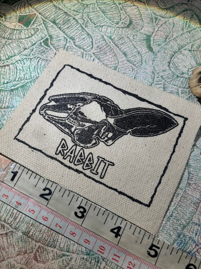Rabbit skull patch.