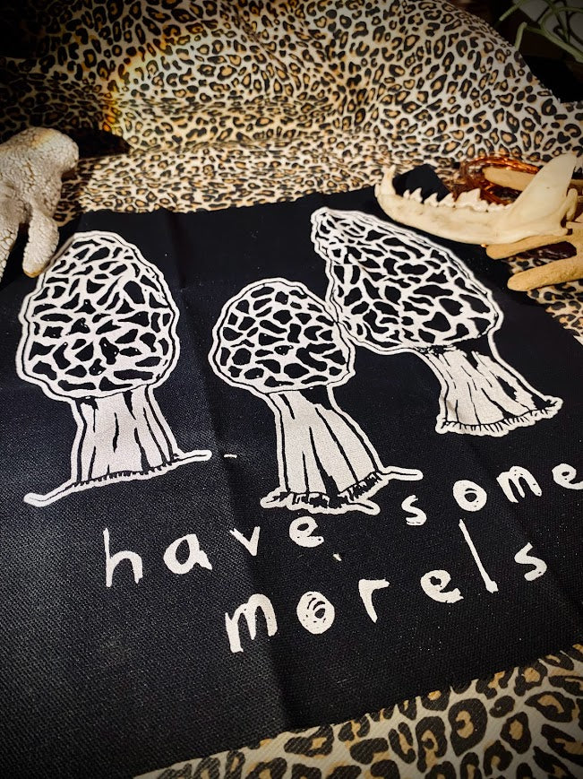 Have some Morels. large back patch featuring morel mushrooms.