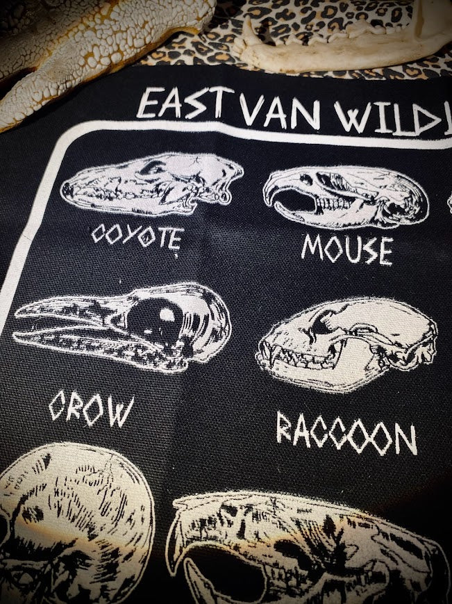 East Van wildlife back patch, sew on patch