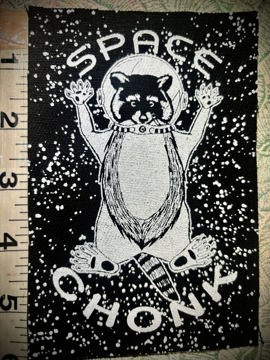 Space Chonk, Raccoon space traveler patch.