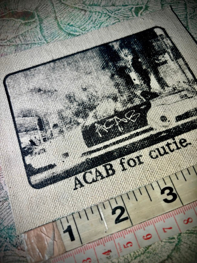ACAB for Cutie sew on patch with burning cop car