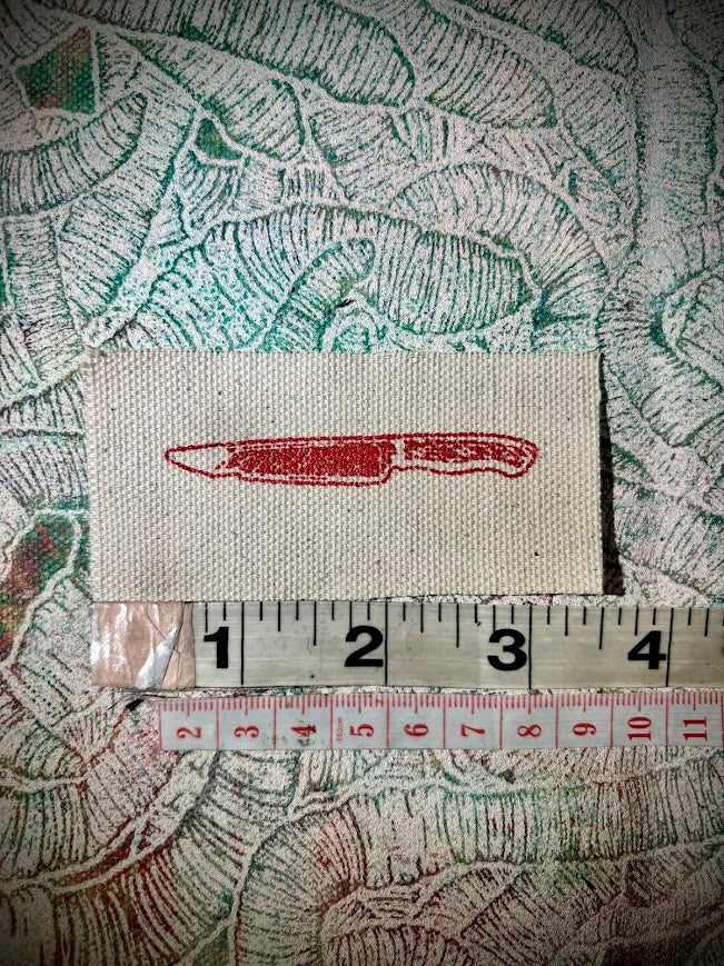 tiny knife sew on patch