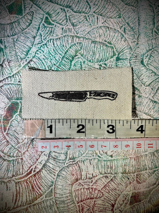 tiny knife sew on patch