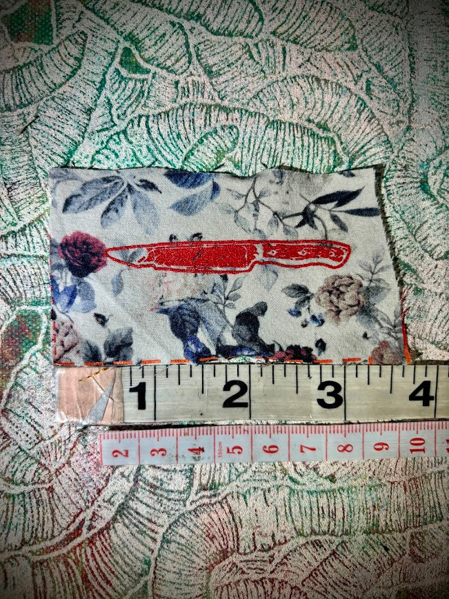 tiny knife sew on patch