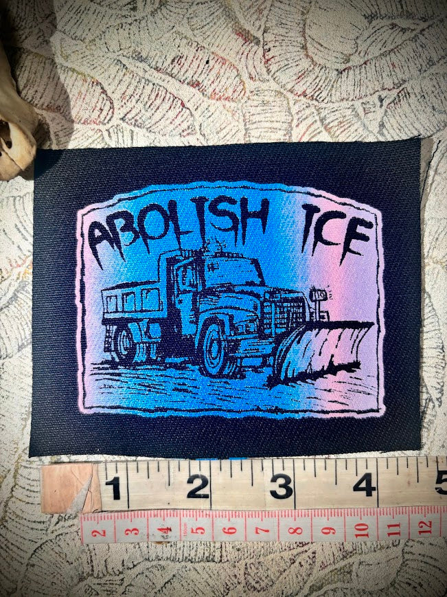 Snowplow that can Abolish ICE sew on patch