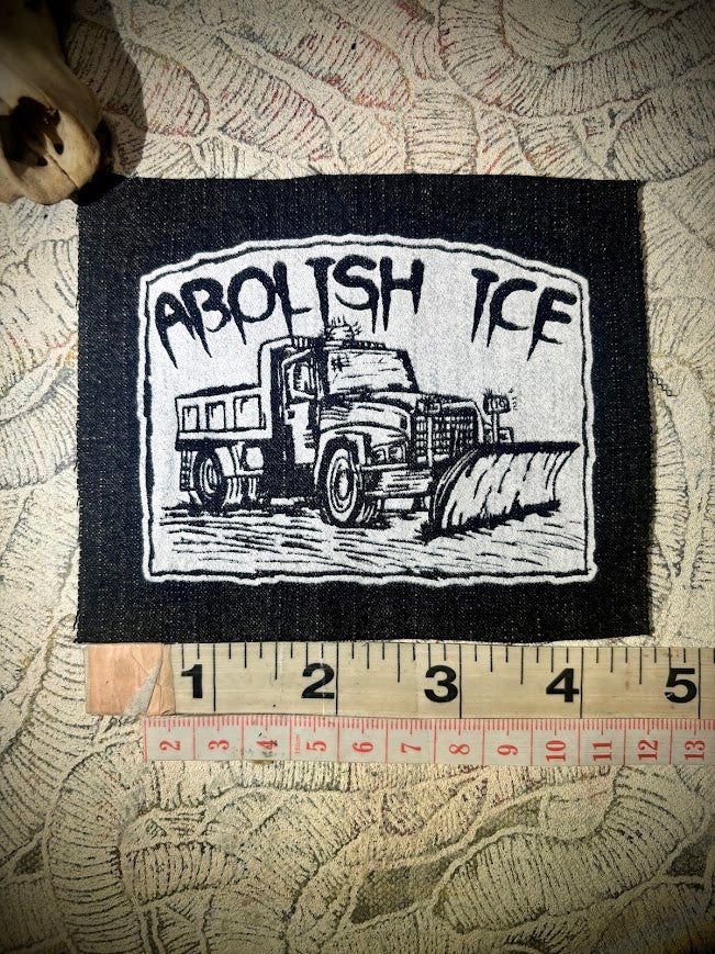 Snowplow that can Abolish ICE sew on patch