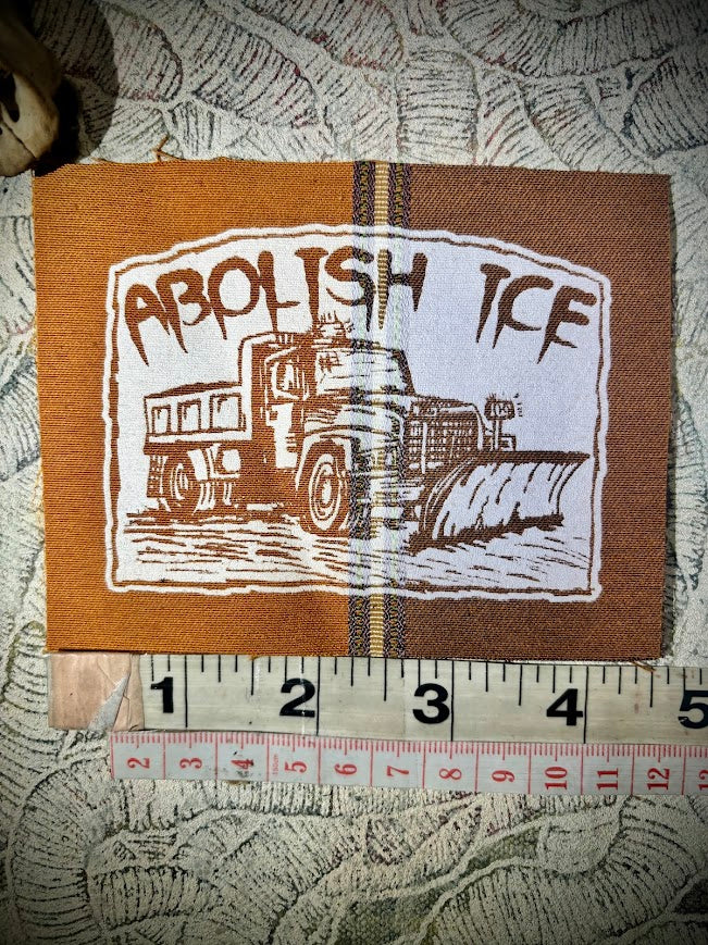 Snowplow that can Abolish ICE sew on patch