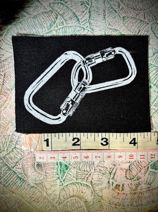 Carabiner sew on patch