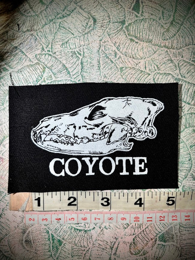 Coyote Skull sew on patch