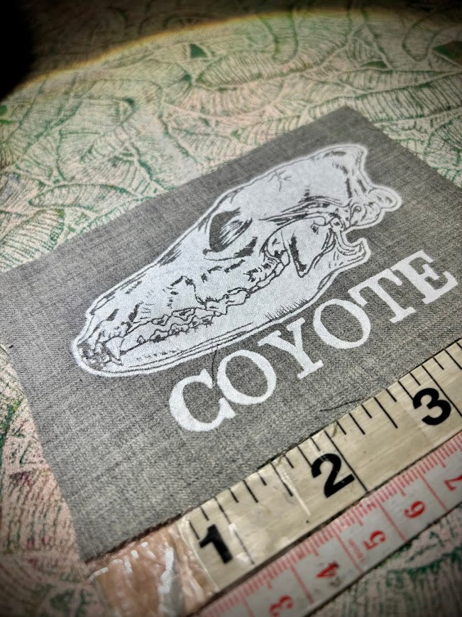 Coyote Skull sew on patch
