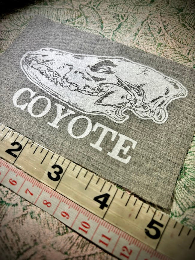 Coyote Skull sew on patch