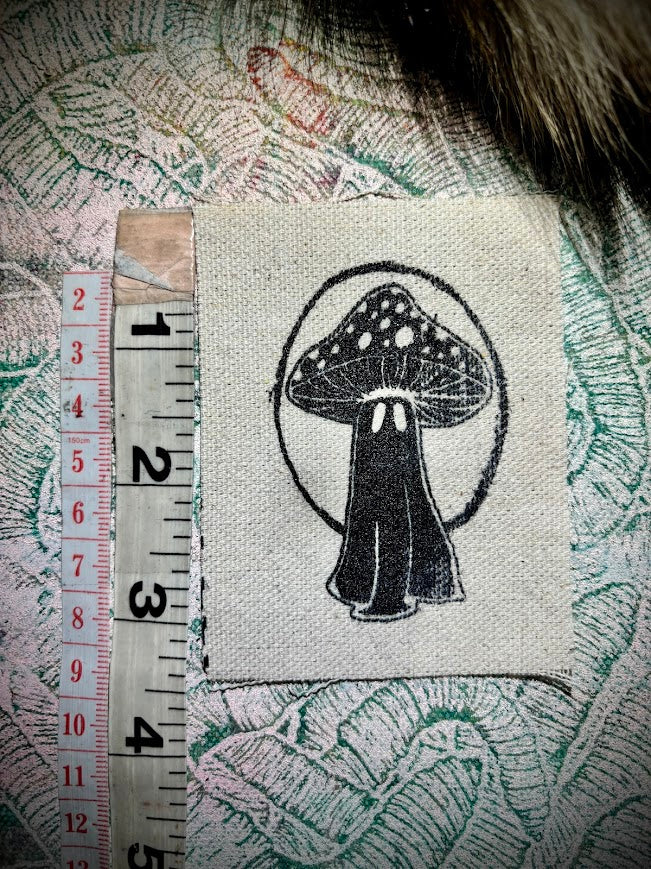 Tiny ghost mushroom patch