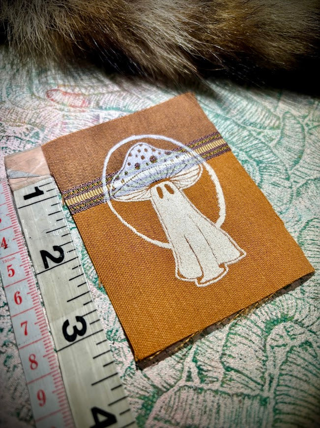 Tiny ghost mushroom patch
