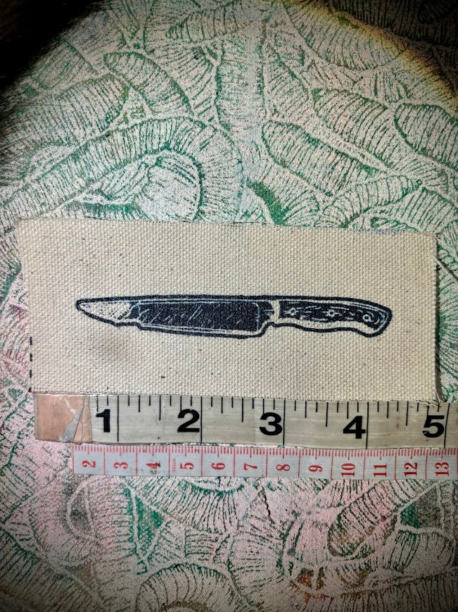 tiny knife sew on patch