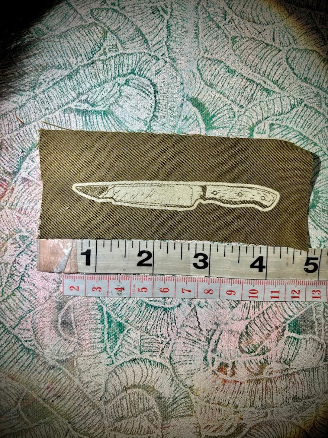 tiny knife sew on patch