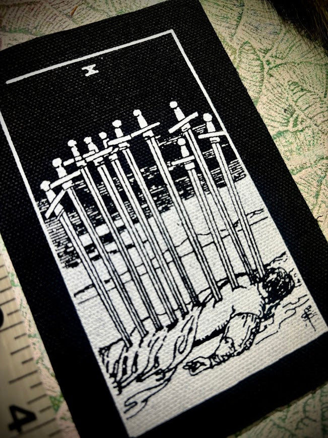 Ten of swords tarot patch.