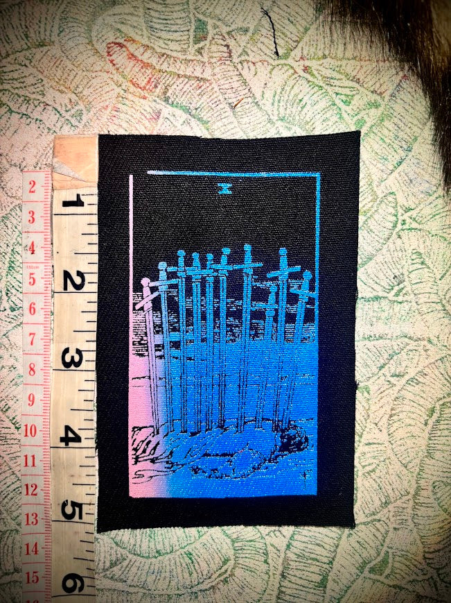 Ten of swords tarot sew on patch
