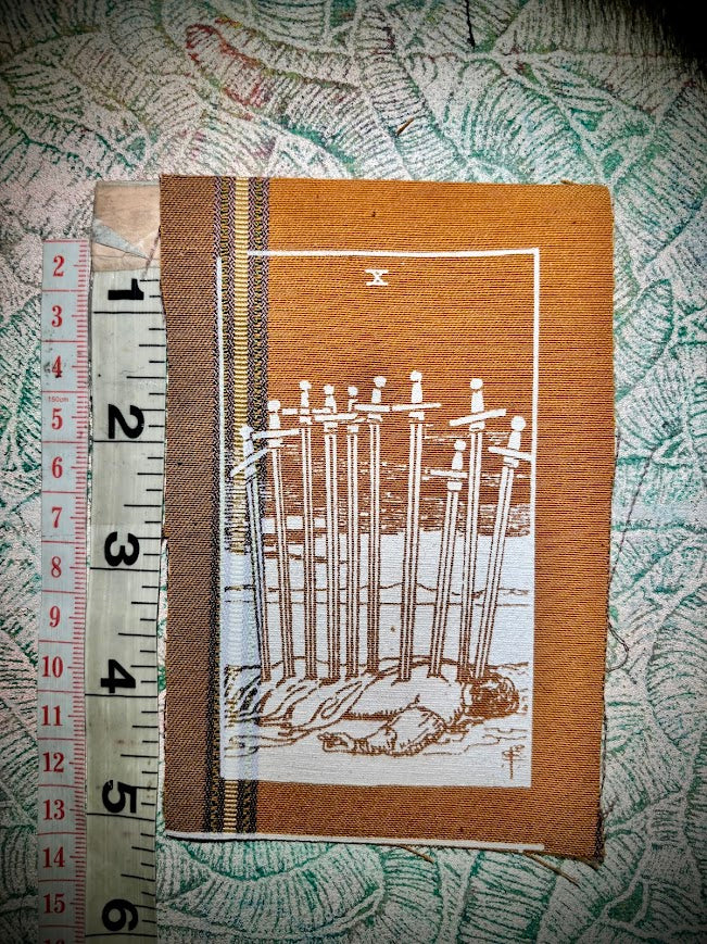 Ten of swords tarot sew on patch